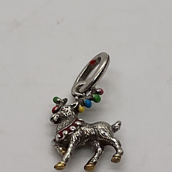 Brighton Silver Reindeer Charm with Colorful Accents - Picture 2 of 2